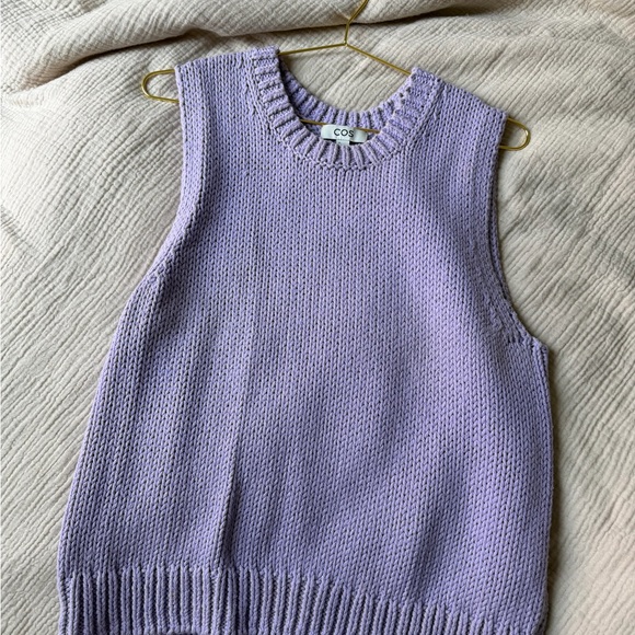 COS Sweaters - COS Lavender Cableknit Sweater Vest